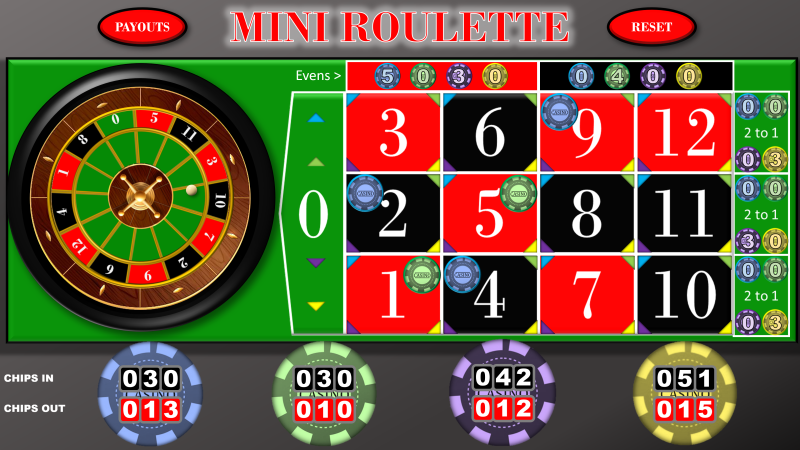 Mini roulette set